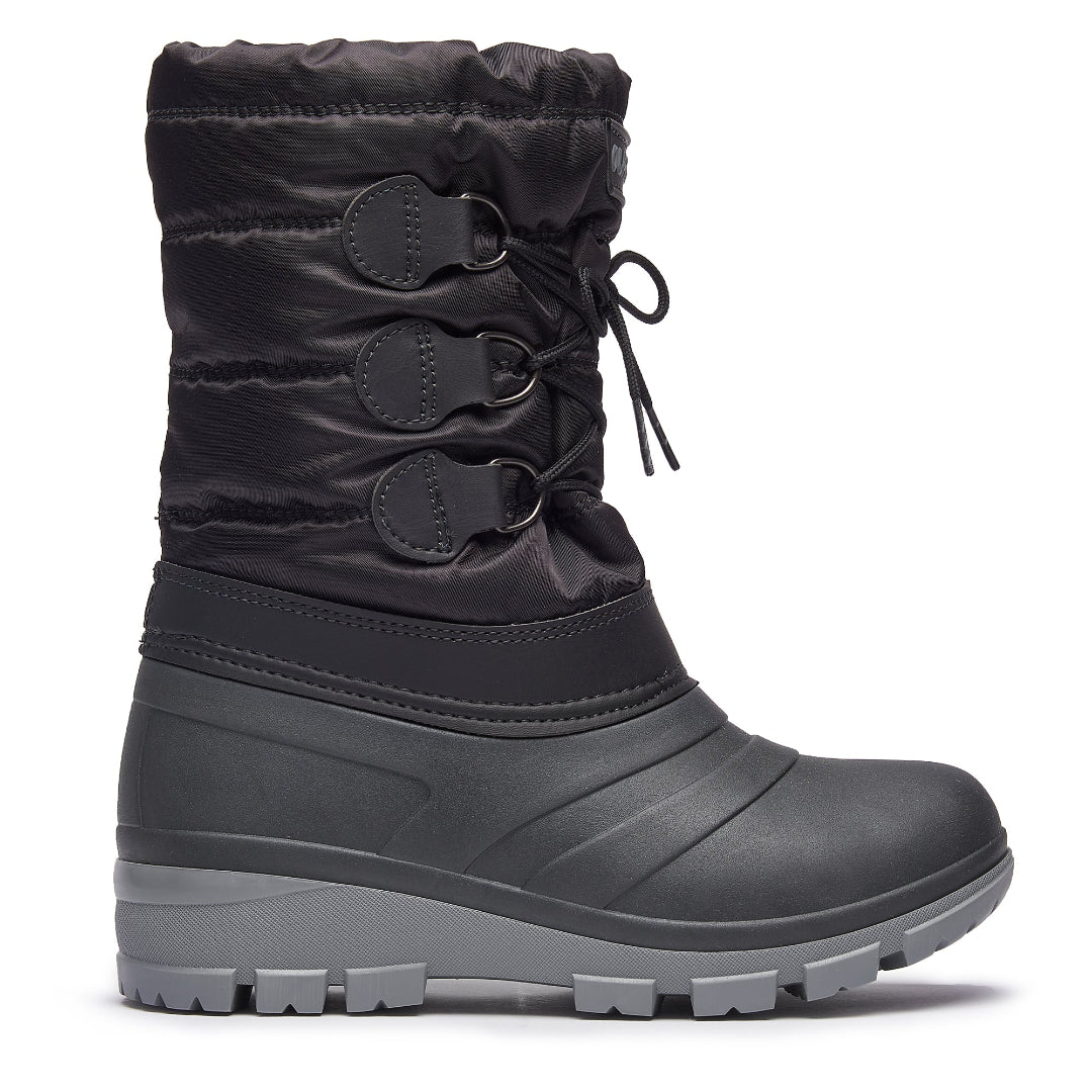 Botte noire et grise à triple lacets