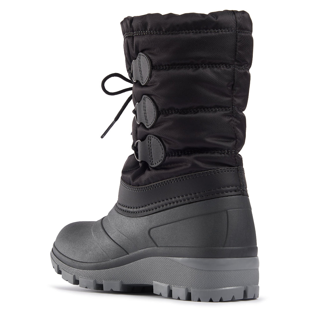 Botte noire et grise à triple lacets