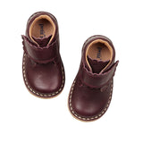 Bottine Petit Nord Scallop Velcro Plum
