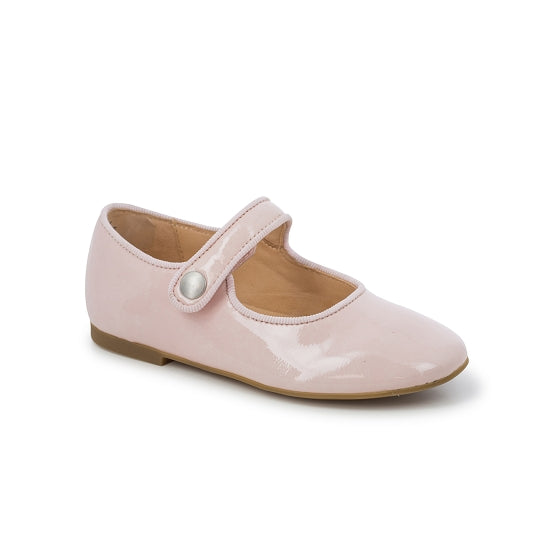 Ballerine rose pâle pour enfant. facile à enfiler grâce au velcro.