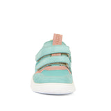 Chaussure Barefoot pour enfant, dans un beau turquoise avec attaches velcros