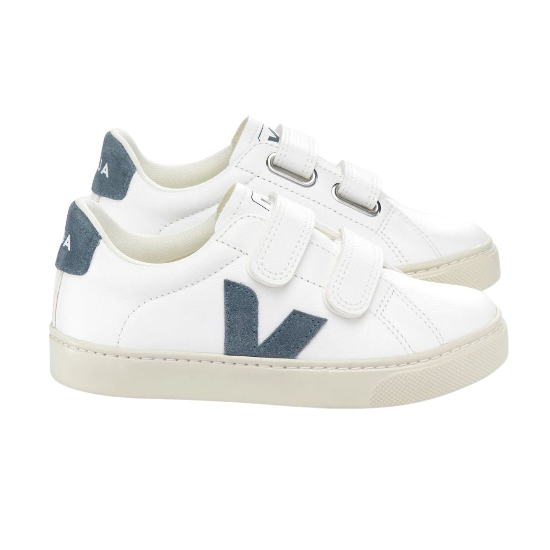 Sneaker Veja pour enfant blanc et bleu