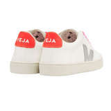 Chaussure Veja Esplar Lacets Extra white silver orange fluo