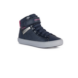 Geox J Gisli navy Fuchsia high top sneaker