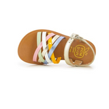 Pom d'Api Plagette Lux multi platinum sandal