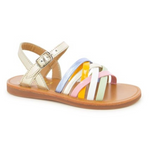 Pom d'Api Plagette Lux multi platinum sandal