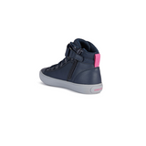 Geox J Gisli navy Fuchsia high top sneaker