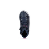 Geox J Gisli navy Fuchsia high top sneaker