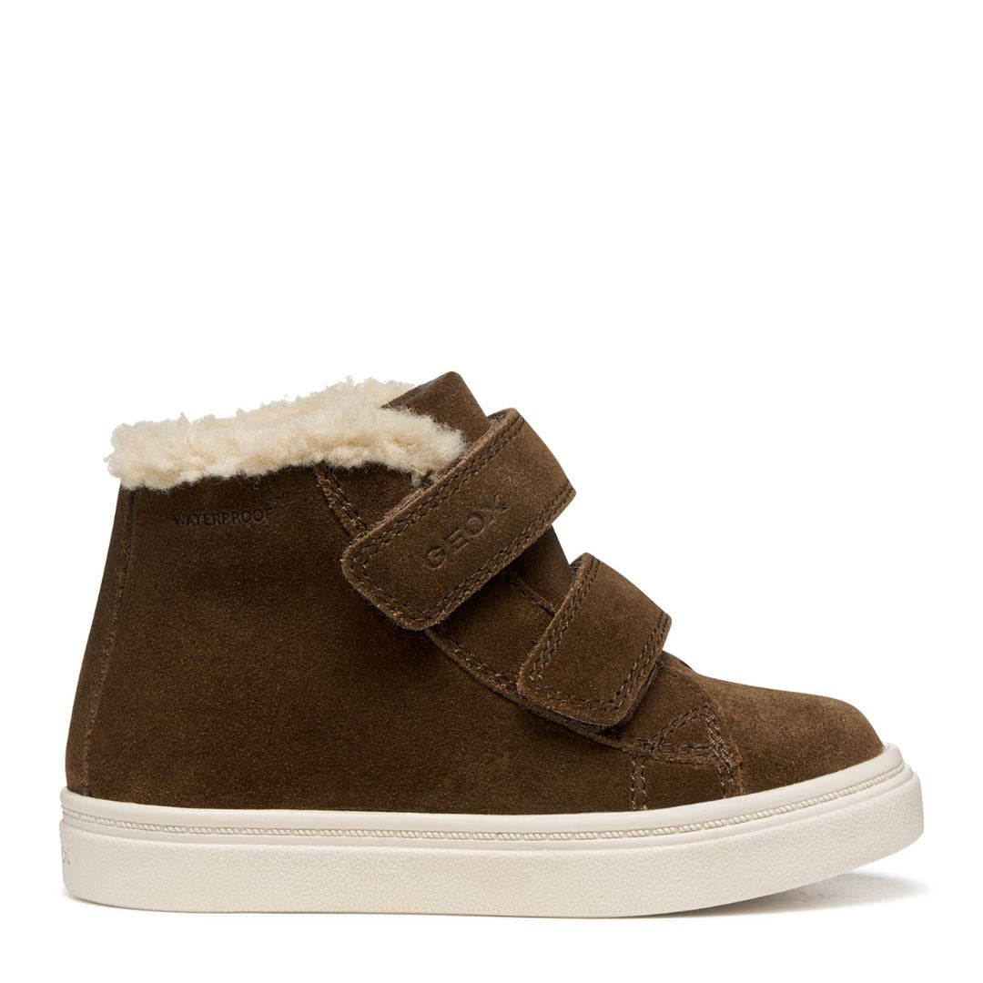 Botte Geox chaude super confortable, facile à mettre, pour garçon, brune café