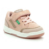 Soulier kickers rose pour fille, avec brillant, et un velcro. Confortable  