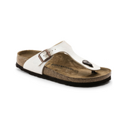 Sandale Birkenstock dans une couleur perle avec semelle en liège
