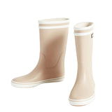Botte de pluie unisexe, facile à mettre, beige pâle, confortable