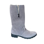 Botte d'hiver doublée, grise avec un zip