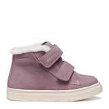 Botte d'hiver chaude et confortable, super facile à mettre, résistante à l'eau, parfait pour les temps froids, mauve, avec deux scratchs, pour fille