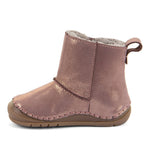 Bottine pour enfant résistante à l'eau en cuir et en laine naturelle, pour fille, rose brillante