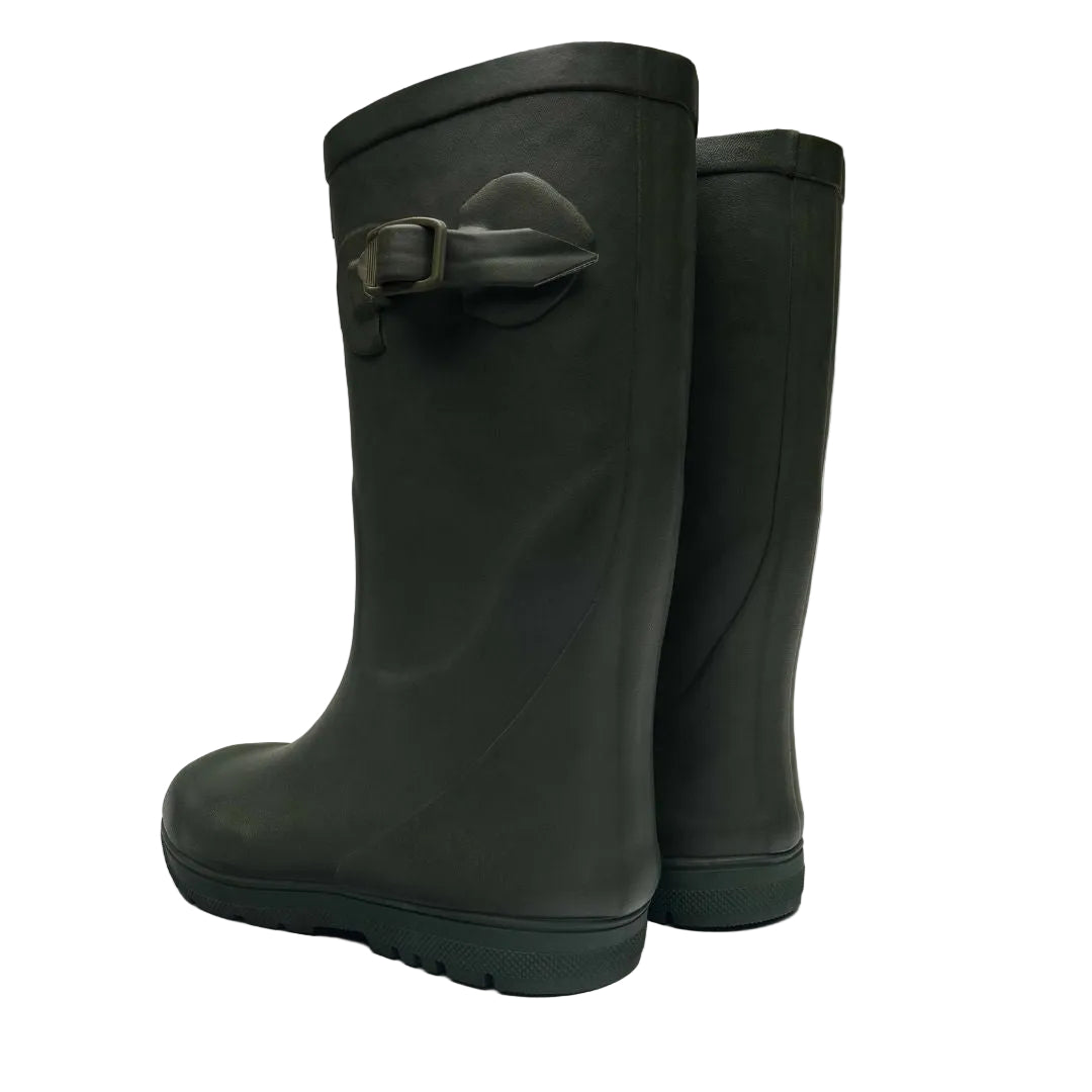 Botte de pluie verte kaki, confortable, pour les pieds plus large, unisexe, pour les enfants 