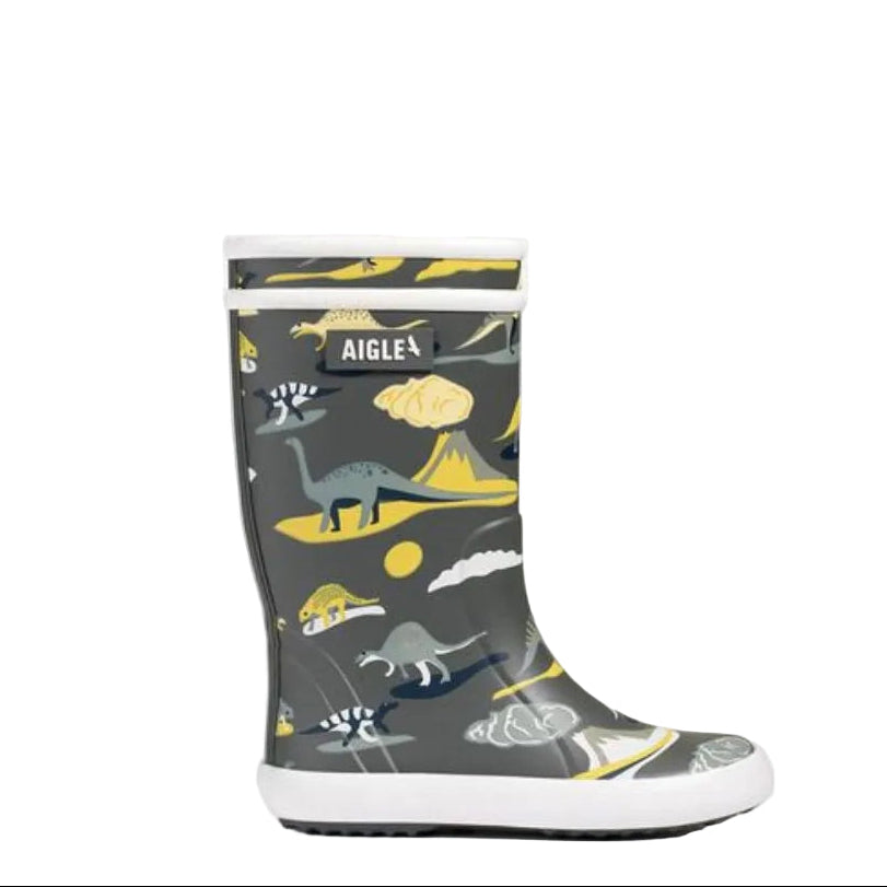 Botte de pluie dinosaures, couleur kaki, confortable, pour garçon