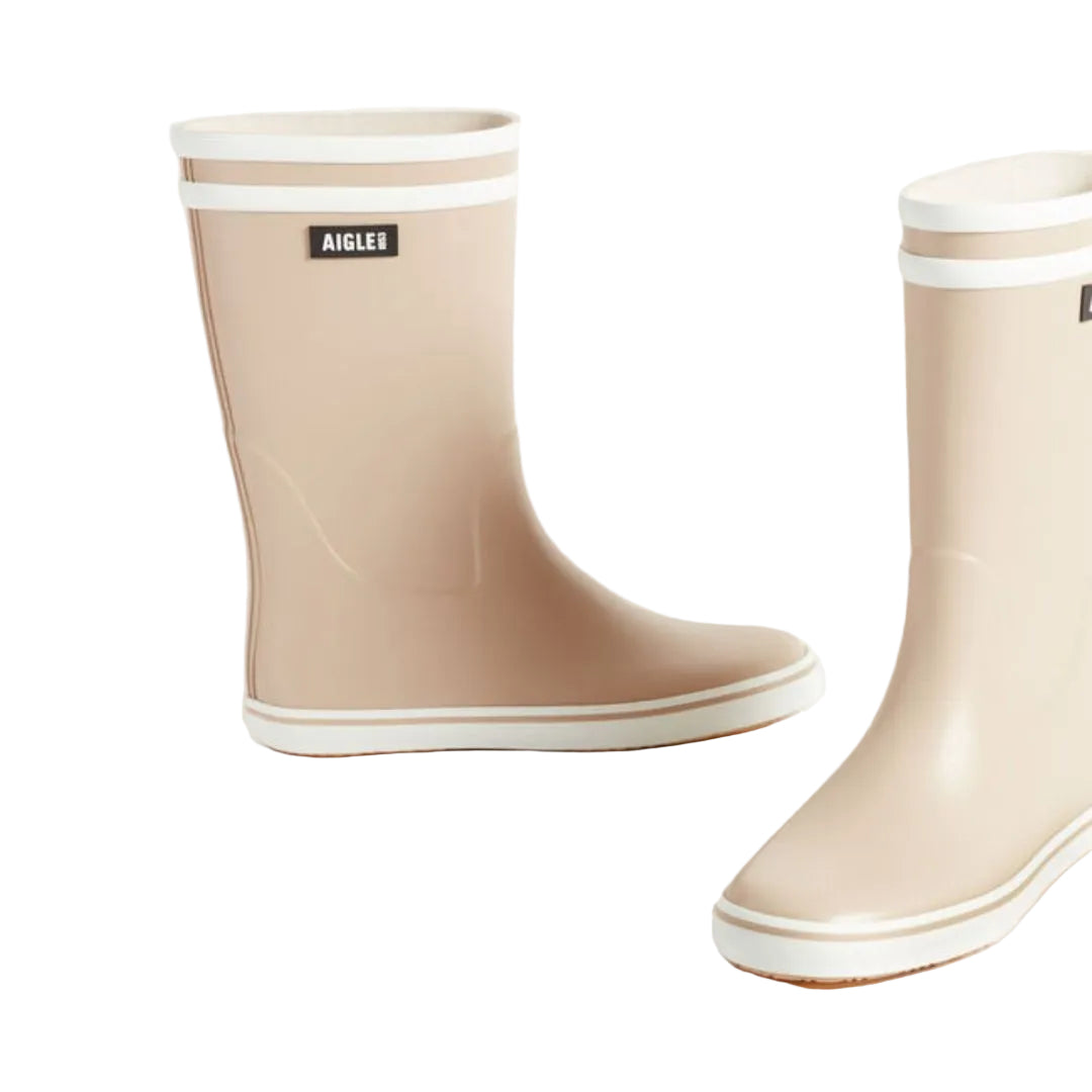 Botte de Pluie Unisexe, pour les enfants et adolescent, confortable, de couleur beige, super facile à mettre, durable et resistante