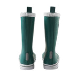Botte de pluie pour enfant verte avec semelle blanche