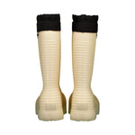 Botte d'hiver montante Fubuki pour adultes, dans la couleur beige avec une sangle noire au-dessus pour ajuster la largeur au mollet.