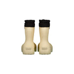 Botte d'hiver Fubuki pour les enfants, dans la couleur beige avec une sangle noire au-dessus pour ajuster la largeur au mollet.