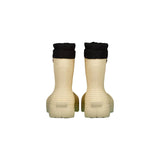 Botte d'hiver Fubuki pour les enfants, dans la couleur beige avec une sangle noire au-dessus pour ajuster la largeur au mollet.