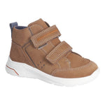 Bottine Ricosta imperméable, brune caramel, super confortable, ajustable avec deux velcros, facile à mettre 