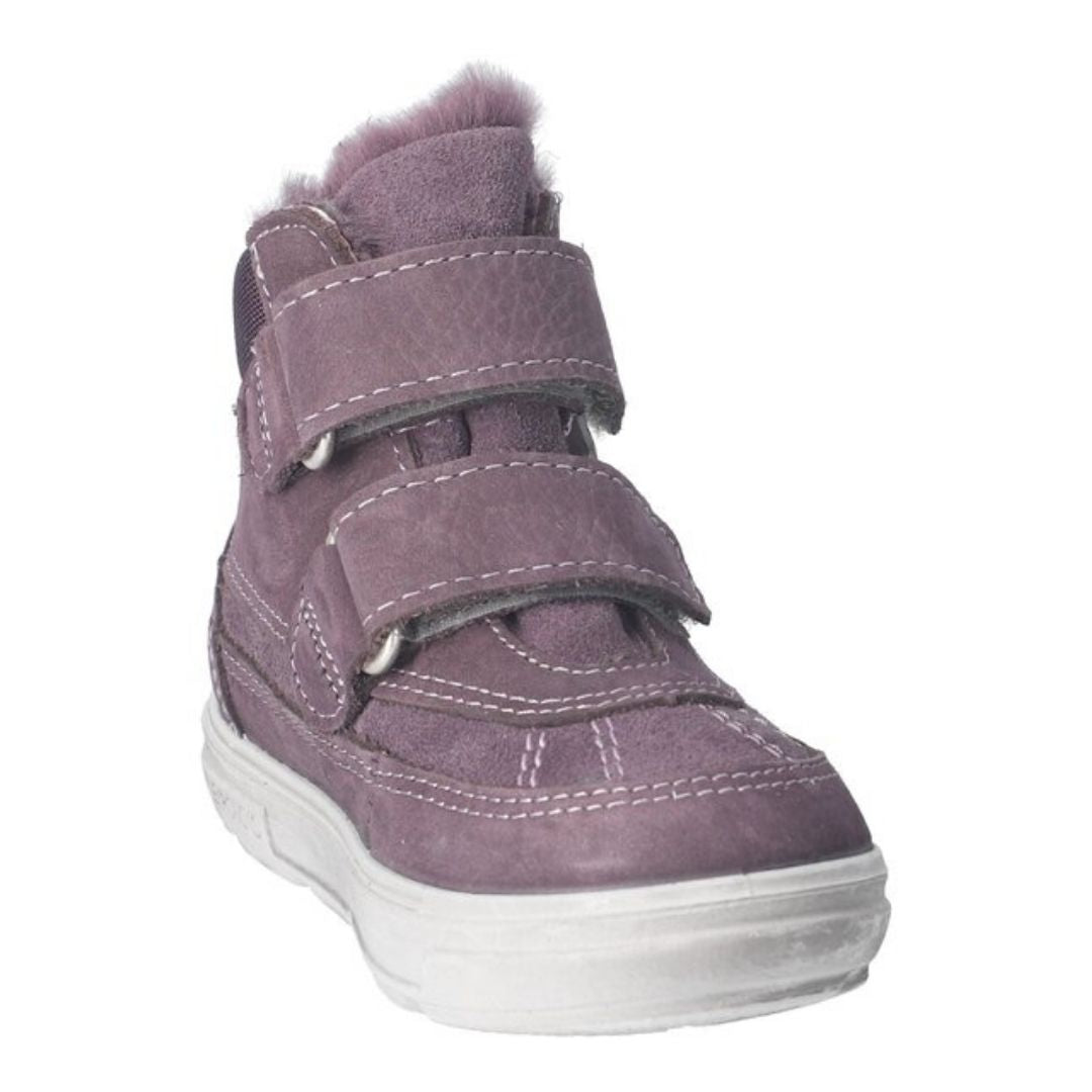 Botte de neige ricosta mauve imperméable facile à mettre, confortable, avec deux velcro.