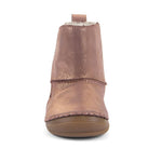 Botte de neige pour bébé, super chaude confortable, souple, facile à mettre, en cuir et laine naturelle, pour fille, rose brillant