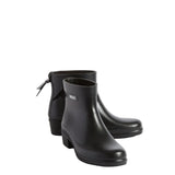 Botte pour la pluie, avec un talou, pour femme, noir, chic, parfait pour les journées pluvieuses, caoutchouc naturel