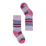 Chaussettes Smartwoll pour fille. Chaudes en laine mérinos, rose et mauve, confortables, respirantes.