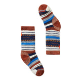 Chaussette Smartwool pour enfant, pour randonnée et l'hiver, en laine merinos, avec rayures colorées.