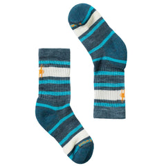 Chaussettes pour enfant à rayures bleues et blanches