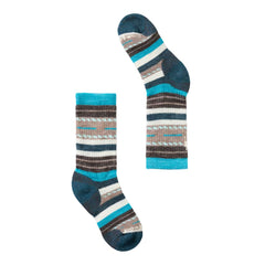 Chaussettes pour enfant à rayures bleues, blanches et grises