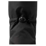 Booties d’hiver pour bébé en noir, avec élastiques ajustables.