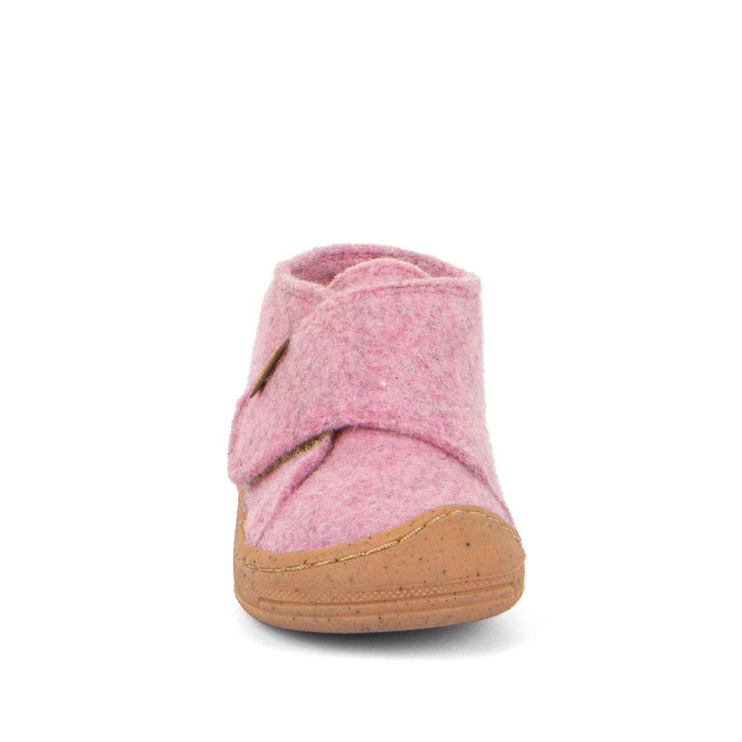 Petit chausson en laine feutrée, pour fille, rose