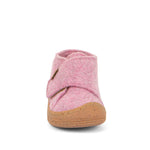 Petit chausson en laine feutrée, pour fille, rose
