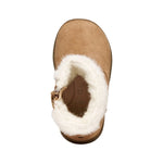Botte d'hiver Geox pour enfants en suède brun clair, avec fermeture éclair et intérieur rembouré.