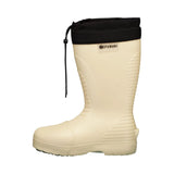 Botte d'hiver montante Fubuki pour adultes, dans la couleur beige avec une sangle noire au-dessus pour ajuster la largeur au mollet.