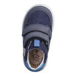 Chaussure Ricosta Avec deux velcros pour garçon pour les jeux extérieurs, bleu ajustable et super flexible.