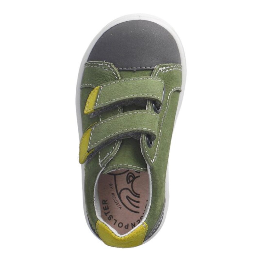 Chaussure Ricosta Verte super confortable, pour la garderie , avec deux velcros