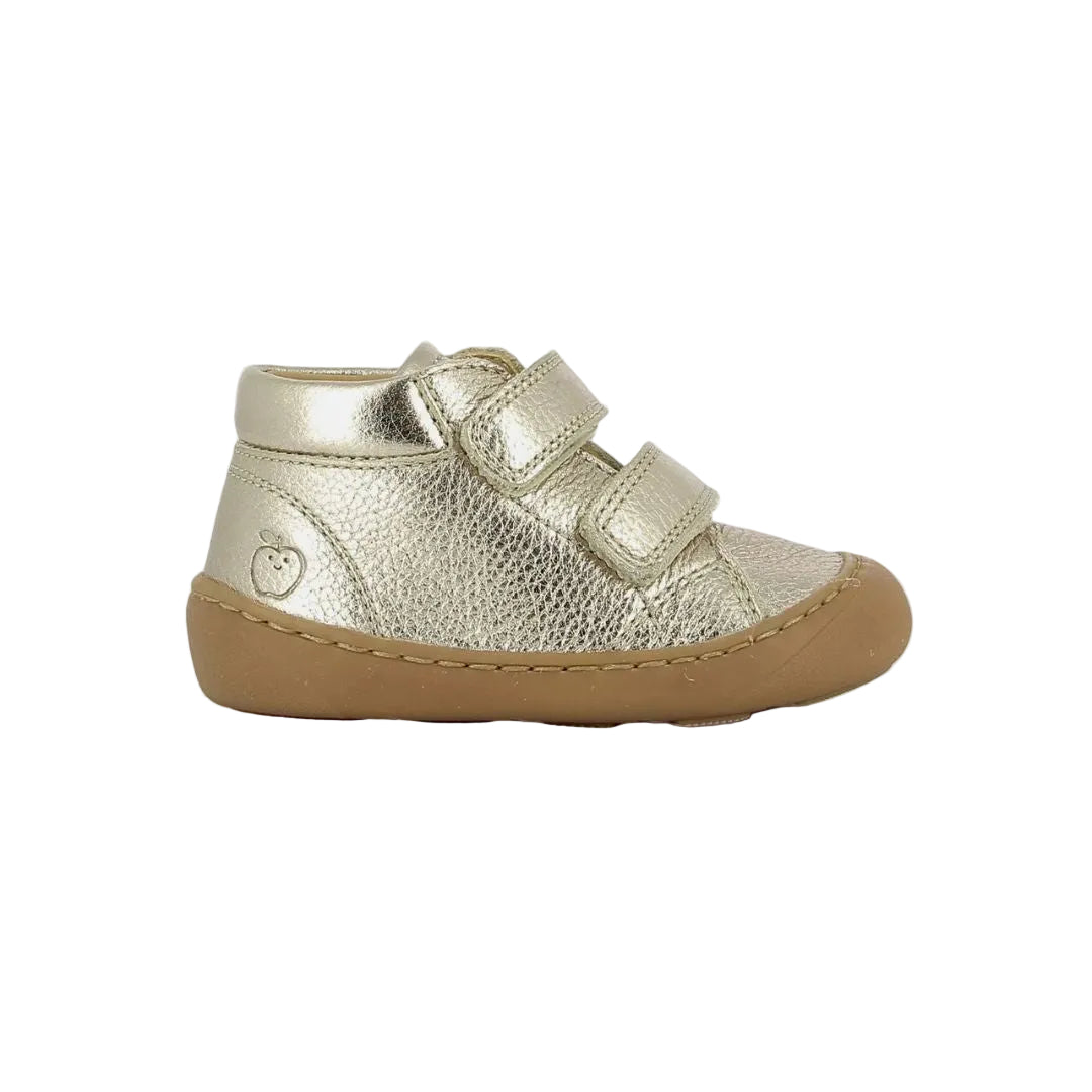 Chaussure barefoot bronze pâle, confortable, pour fille, facile à mettre, bout à l'avant protéger pour le quatre pattes