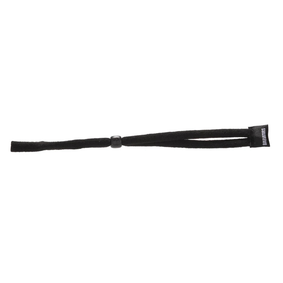 Sangle en tissu noir pour les lunettes Babiators pour enfants, s'attache à l'arrière des lunettes pour les garder bien en place.