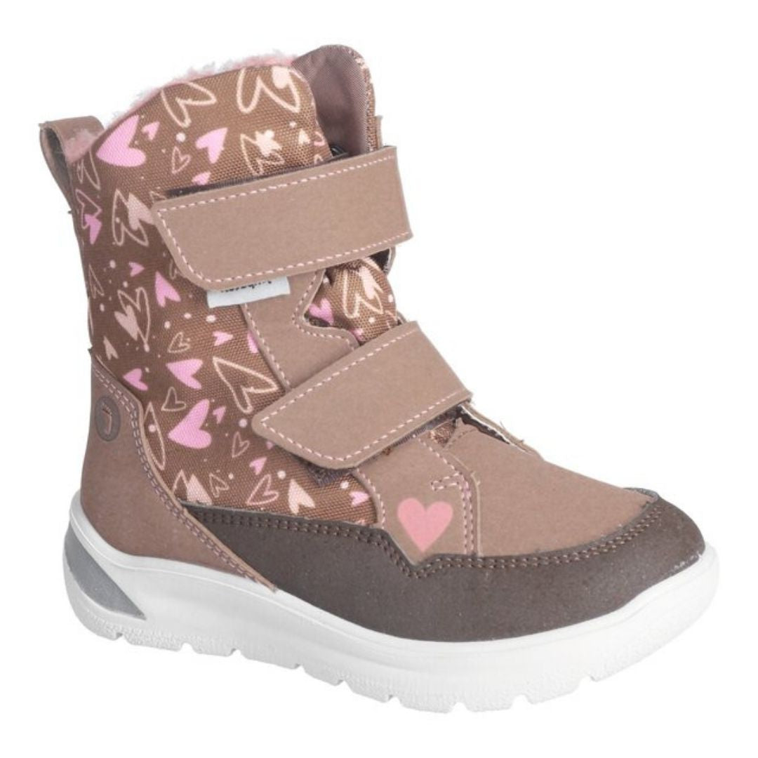 Botte d'hiver facile à mettre, chaude confortable, super pour l'hiver, rose avec des coeurs, super durable 