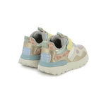 Espadrille motif léopard rose avec velcro pour fille