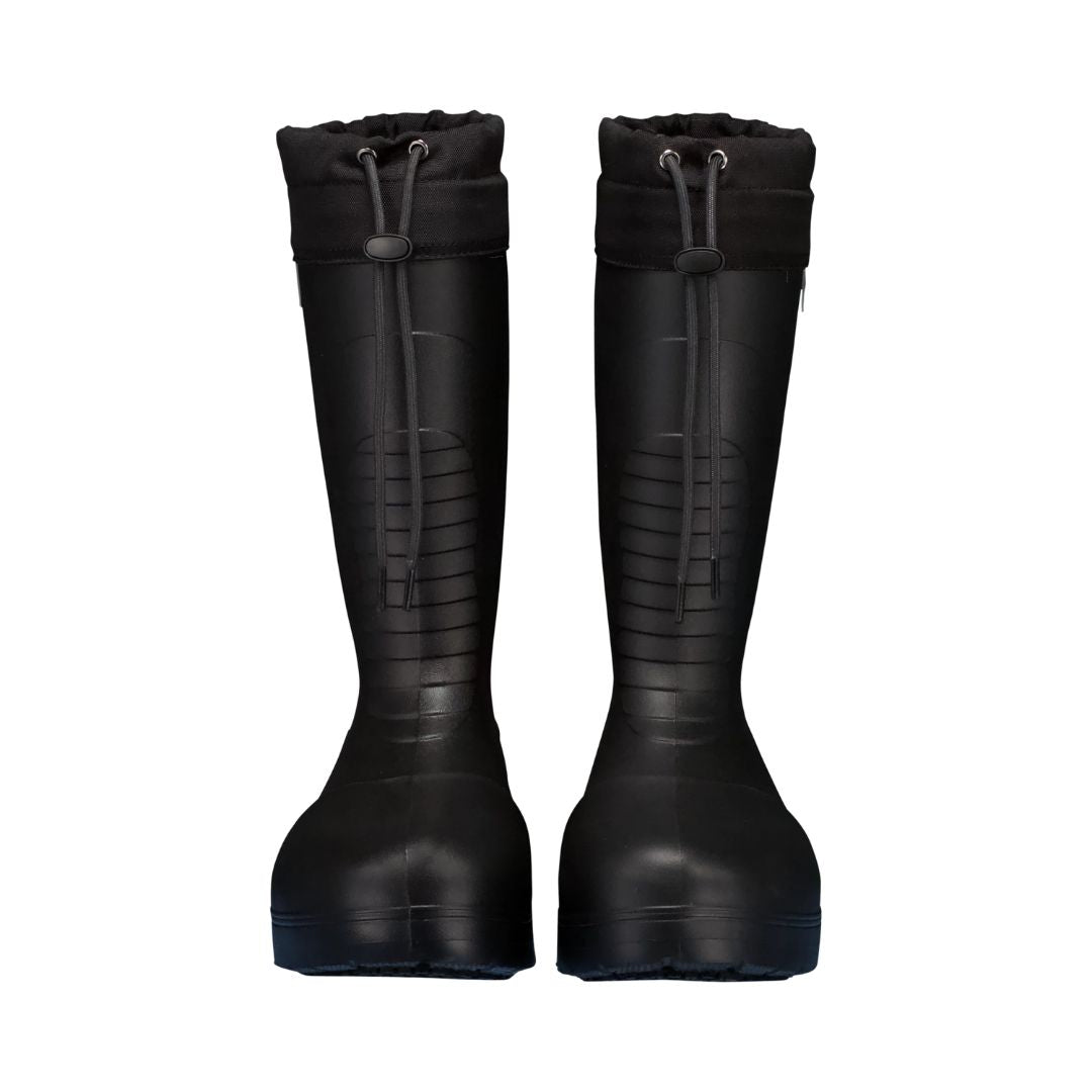 Botte d'hiver chaude, noire, ajustable, confortable, légère facile à mettre, jusqu'à -30 degré, pour hommes et femmes.