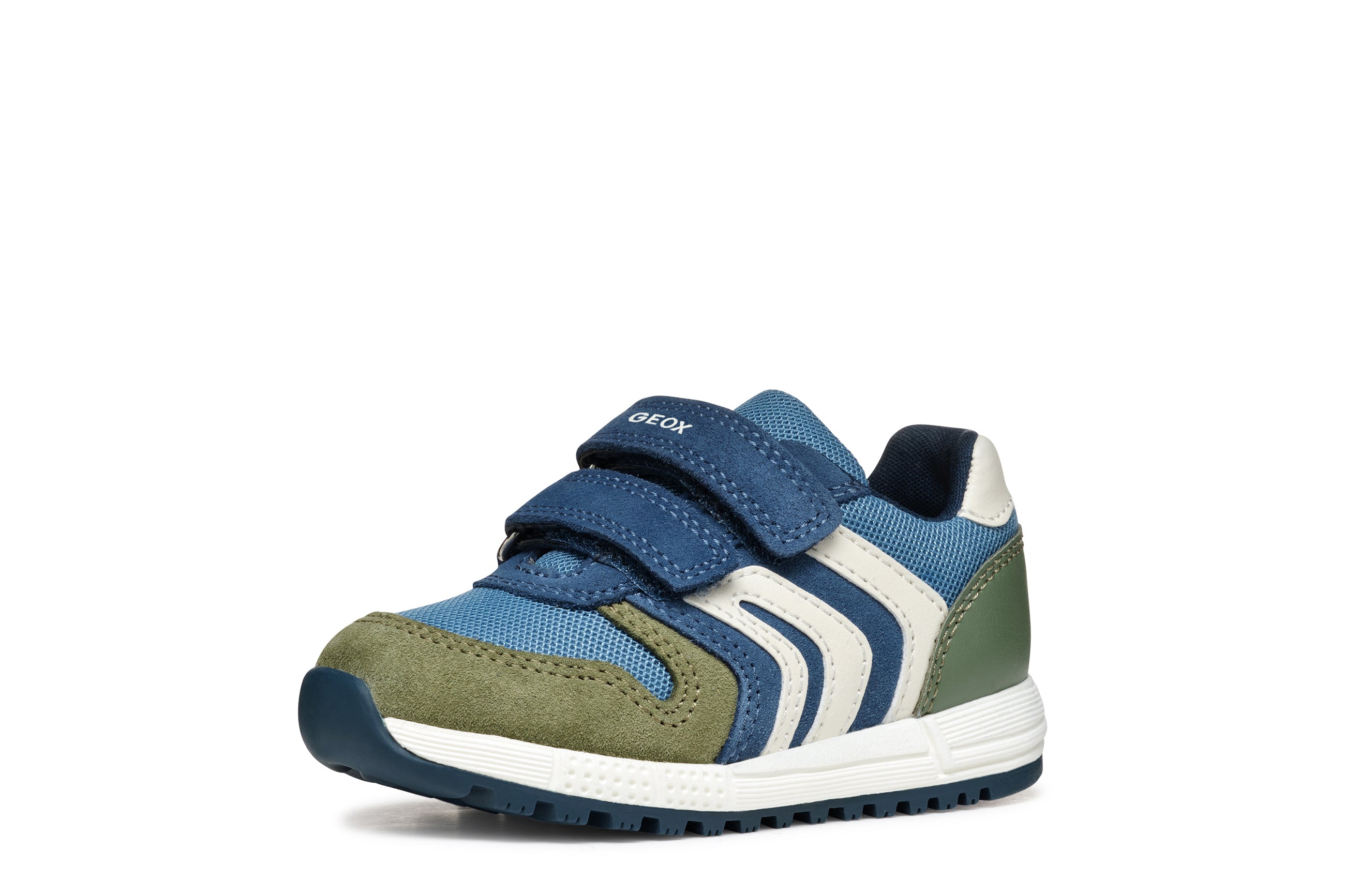 Sneaker Geox bebe bleu et vert avec velcro 