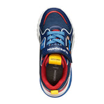 chaussure enfant colorée avec motif Superman, qui s’illumine à chaque pas.