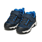 Espadrilles pour enfants avec lacets élastiques et velcro, noires et marine, imperméables