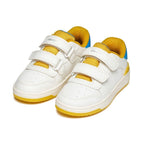 Chaussures pour enfant blanche et jaunes en cuir synthétique avec attaches en velcro